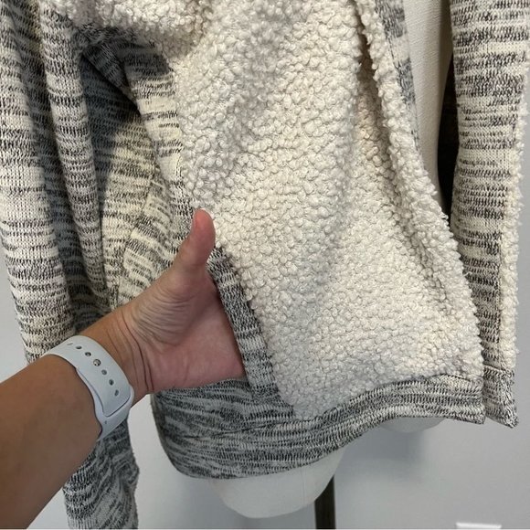 Anthropologie Saturday Sunday Fleece Sweater Jacket Shacket - Picture 8 of 13